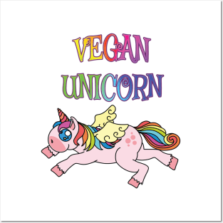 Vegan Unicorn Posters and Art